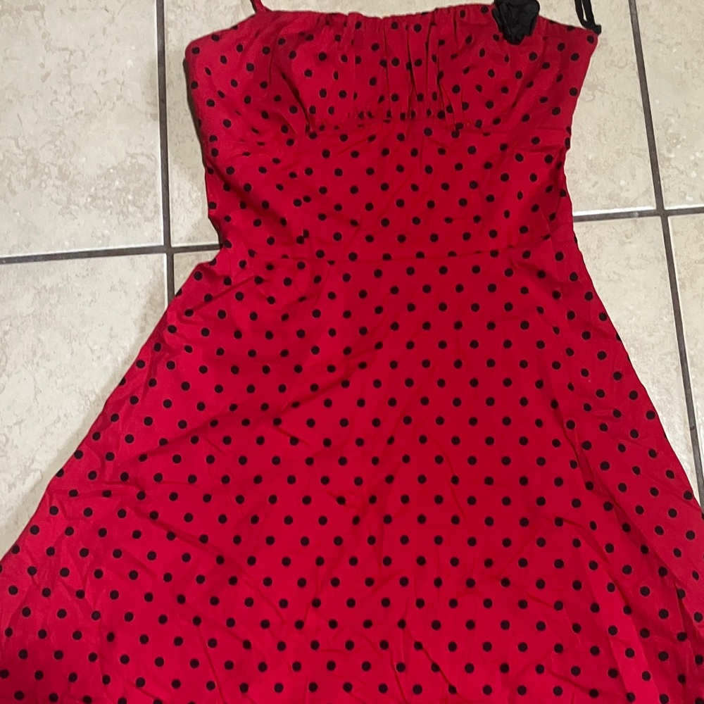Red Polka Dot Dress - Picture 3 of 4